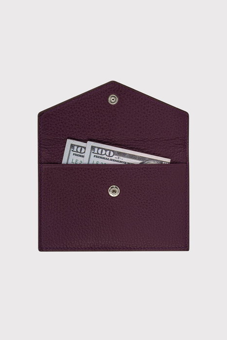 Zoozie Bags Billetera Davos - Damson para Mujer, Cuero Genuino, Color Damson, Elegante y Sofisticada